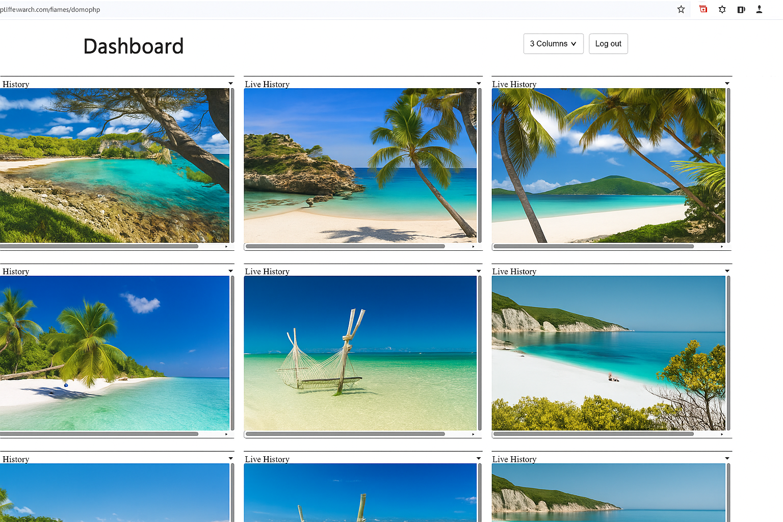 Dashboard grid view