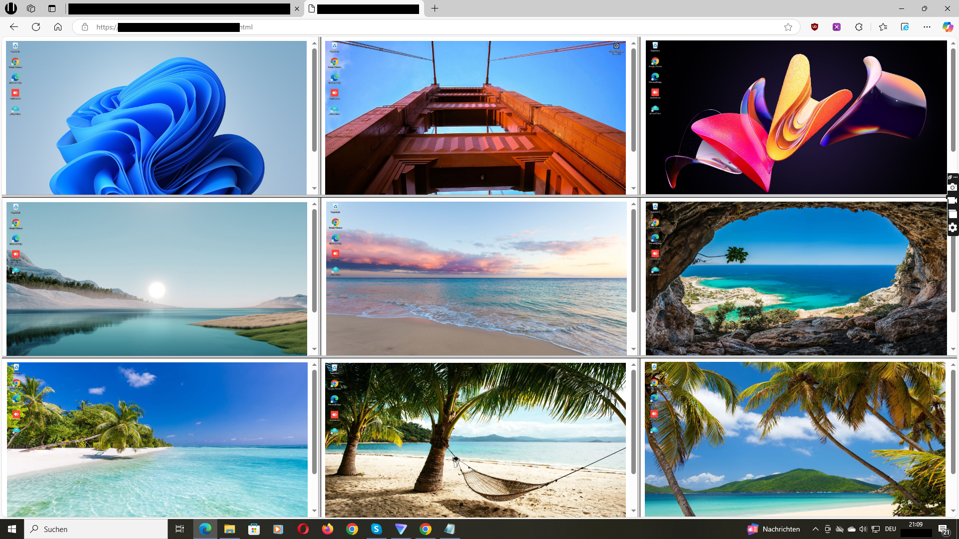 Live screen dashboard preview